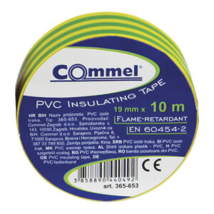Commel szigetelőszalag 19mm x 10m zöld sárga 1 db