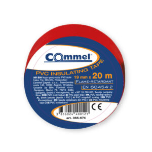 Commel szigetelőszalag piros 19mm x 20m 1 db