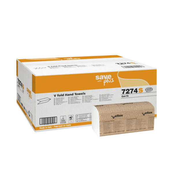 Celtex Save Plus V hajtogatott kéztörlő recy
