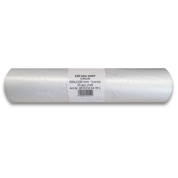 Folistar HNAT Szemeteszsák átlátszó HDPE 70x110 cm 135L 25db/tekercs