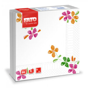 Fato Szalvéta 33x33cm mintás Happy Flowers 2réteg 50 lap/csomag