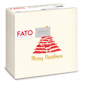 Fato Airlaid karácsonyi szalvéta 40x40cm Christmas Tree Red 50 lapos