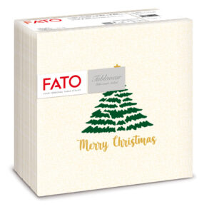 Fato Airlaid karácsonyi szalvéta 40x40cm Christmas Tree Green 50 lapos