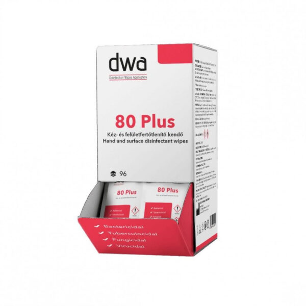 DWA 80 Plus kéz- és felületfertőtlenítő kendő 96 lap