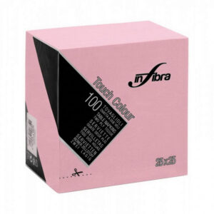 Infibra Szalvéta 25x25cm pink 2 réteg 100 lap/csomag