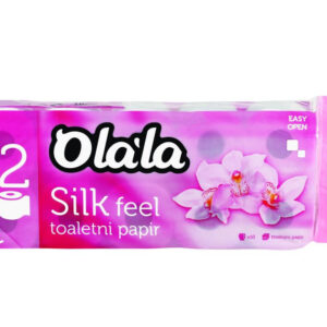 Olala Silk Feel toalettpapír 3 rétegű fehér 155 lap 10 tekercses