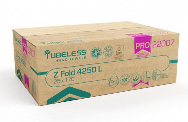 Tubeless Z Hajtogatott kéztörlő 2 rétegű