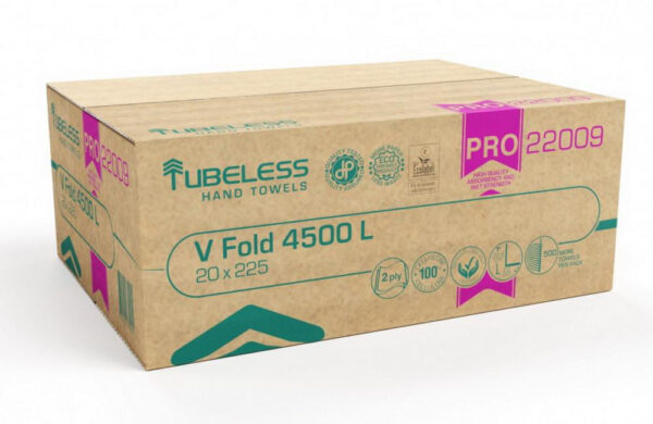 Tubeless V Hajtogatott kéztörlő 2 rétegű