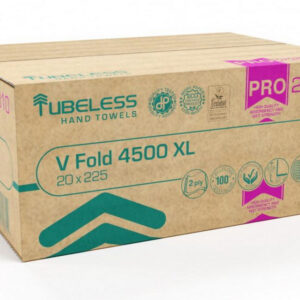 Tubeless V Hajtogatott kéztörlő 2 rétegű