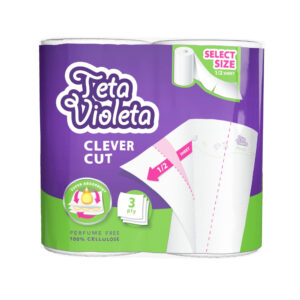 VIOLETA háztartási papírtörlő PIKNIK CLEVER CUT 3 rétegű