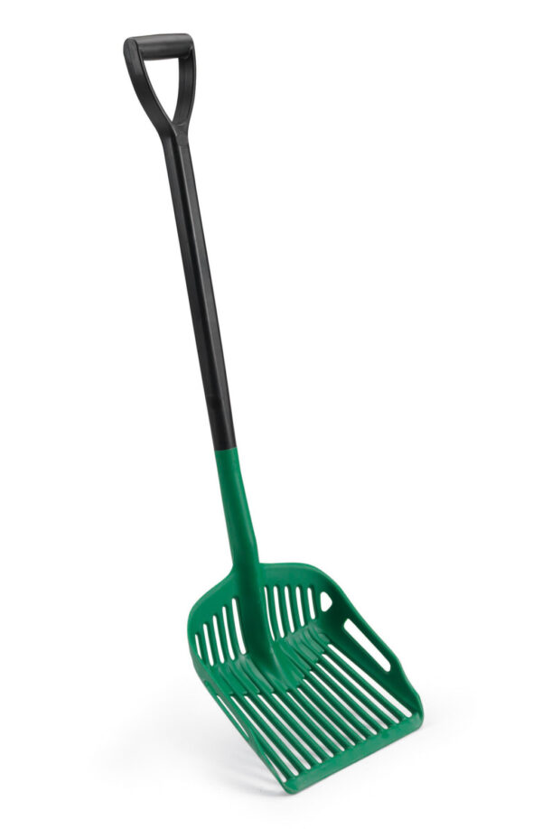 Igeax élelmiszeripari szita lapát nagy 350x150x1100mm zöld