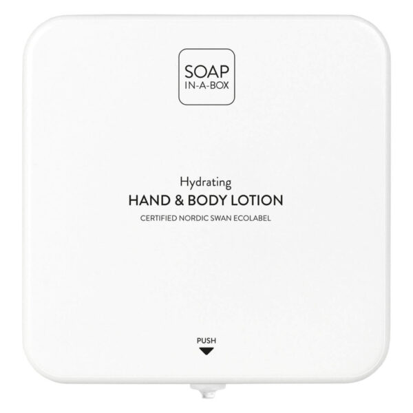 Soap-In-A-Box fényes fehér kéz- és testápoló adagoló