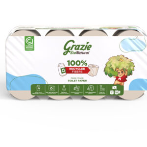 Lucart GRAZIE NATURAL háztartási toalettpapír 3 rétegű
