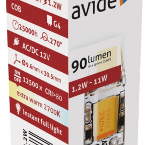 Avide LED 1.2W G4 COB EW 2700K