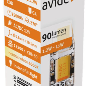 Avide LED 1.2W G4 COB NW 4000K