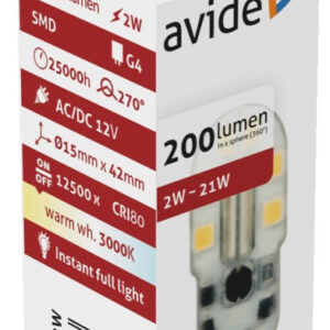 Avide LED 2W G4 WW 3000K