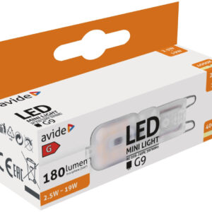 Avide LED 2.5W G9 NW 4000K fekvő