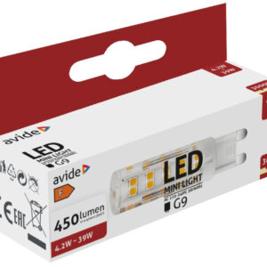 Avide LED 4.2W G9 WW 3000K fekvő