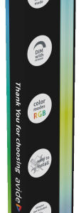 Avide LED RGB Saroklámpa 8W RGB+IC IR távirányítóval