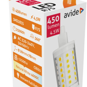 Avide LED 4.5W R7S 20x78mm NW 4000K