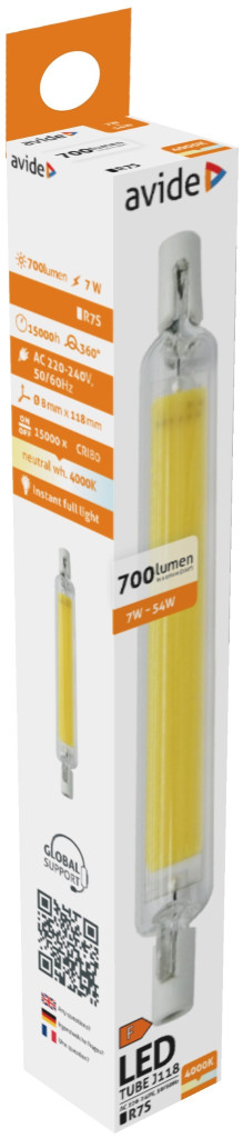 Avide LED 7W R7S 8x118mm NW 4000K