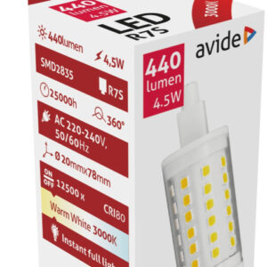 Avide LED 4.5W R7S 20x78mm WW 3000K