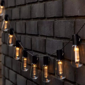 Retró Edison körte izzó forma LED Szolár Napelemes Dekor Lampion 10db 4