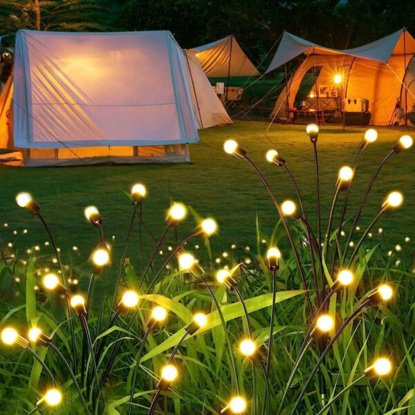 Napelemes szentjánosbogár 2 db x 10 LED Golyós Dekor