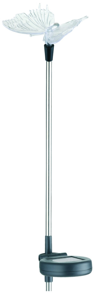 Entac Kerti Szolár Lámpa 340mm RGB Rozsdamentes acél pillangó forma