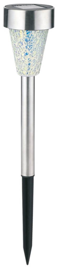 Entac Kerti Szolár Lámpa 400mm Rozsdamentes acél Mozaik Üveg 1 LED RGB 12/kínáló