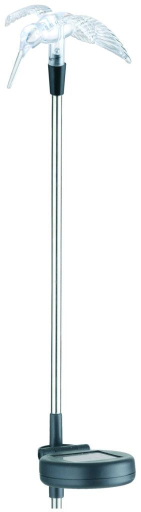 Entac Kerti Szolár Lámpa 340mm RGB Rozsdamentes acél kolibri forma