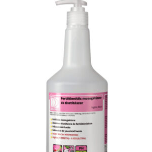 Fertőtlenítős mosogató- és tisztítószer adagoló flakon pumpával 750ml (üres)