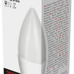 Entac LED Candle E14 4W WW 3000K