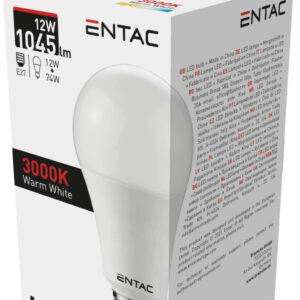 Entac LED Globe E27 12W WW 3000K