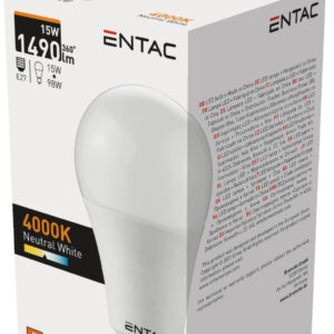 Entac LED Globe E27 15W NW 4000K