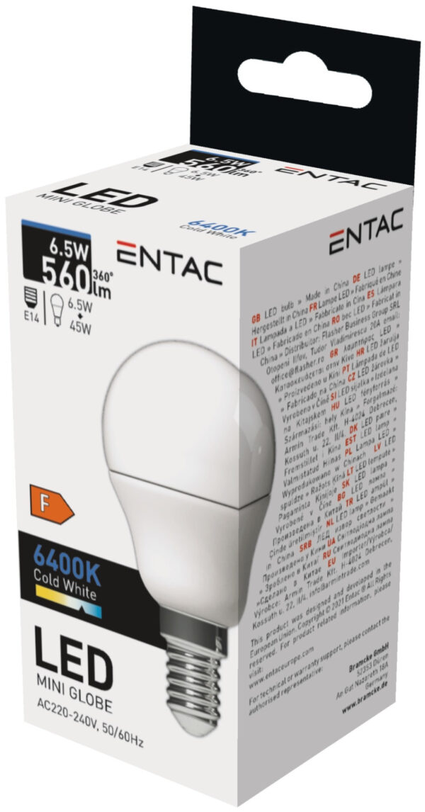 Entac LED Mini Globe E14 6