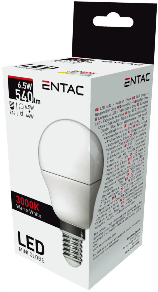 Entac LED Mini Globe E14 6
