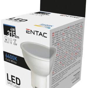 Entac LED Spot Wide Angle GU10 4W CW 6400K