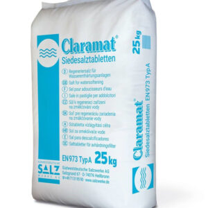 Claramat regeneráló sótabletta vízlágyításhoz 25kg-os