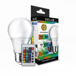 Zelux Led RGB A60 9W E27 Okos izzó távirányítóval
