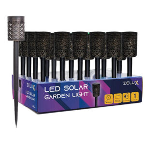 Zelux napelemes kerti led lámpa mintás