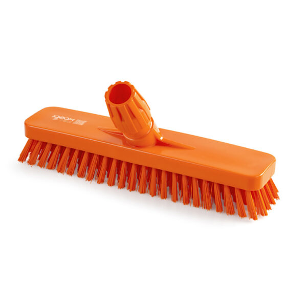 Igeax élelmiszeripari padlósúrolókefe 30cm széles narancssárga