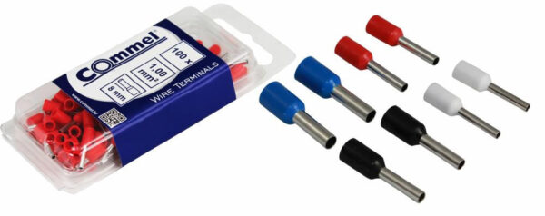 Commel szigetelt érvéghüvely 2.5 mm2