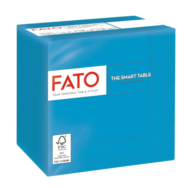Fato Szalvéta 24x24cm türkiz 2 rétegű 100 lap/csomag
