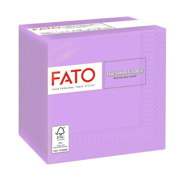 Fato Szalvéta 24x24cm lila 2 rétegű 100 lap/csomag