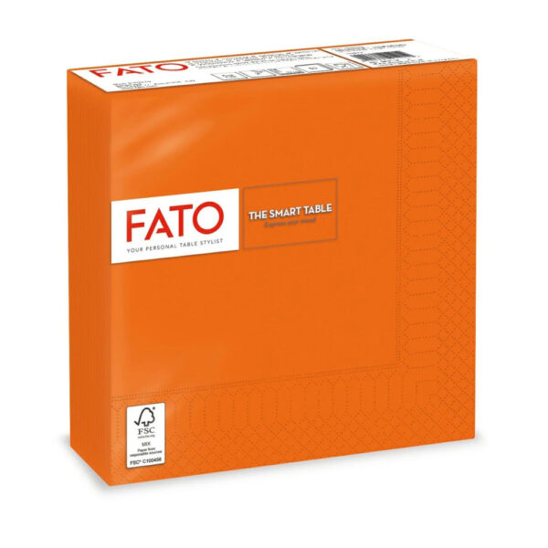 Fato Szalvéta 33x33cm narancssárga 2 rétegű 50 lap/csomag