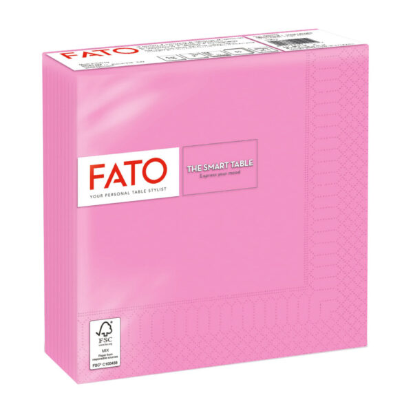 Fato Szalvéta 33x33cm rózsaszín 2 rétegű 50 lap/csomag