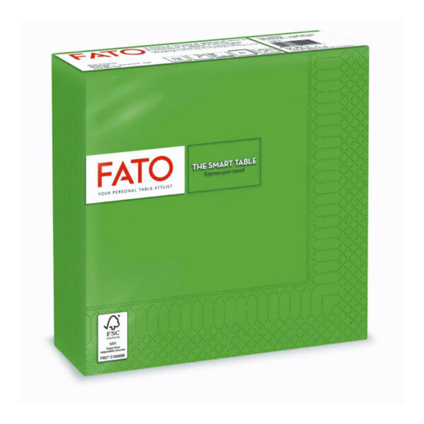 Fato Szalvéta 33x33cm smaragdzöld 2 rétegű 50 lap/csomag