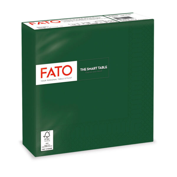 Fato Szalvéta 33x33cm erdőzöld 2 rétegű 50 lap/csomag