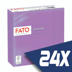 Fato Szalvéta 33x33cm lila 2 rétegű 50 lap/csomag (24 csomag)